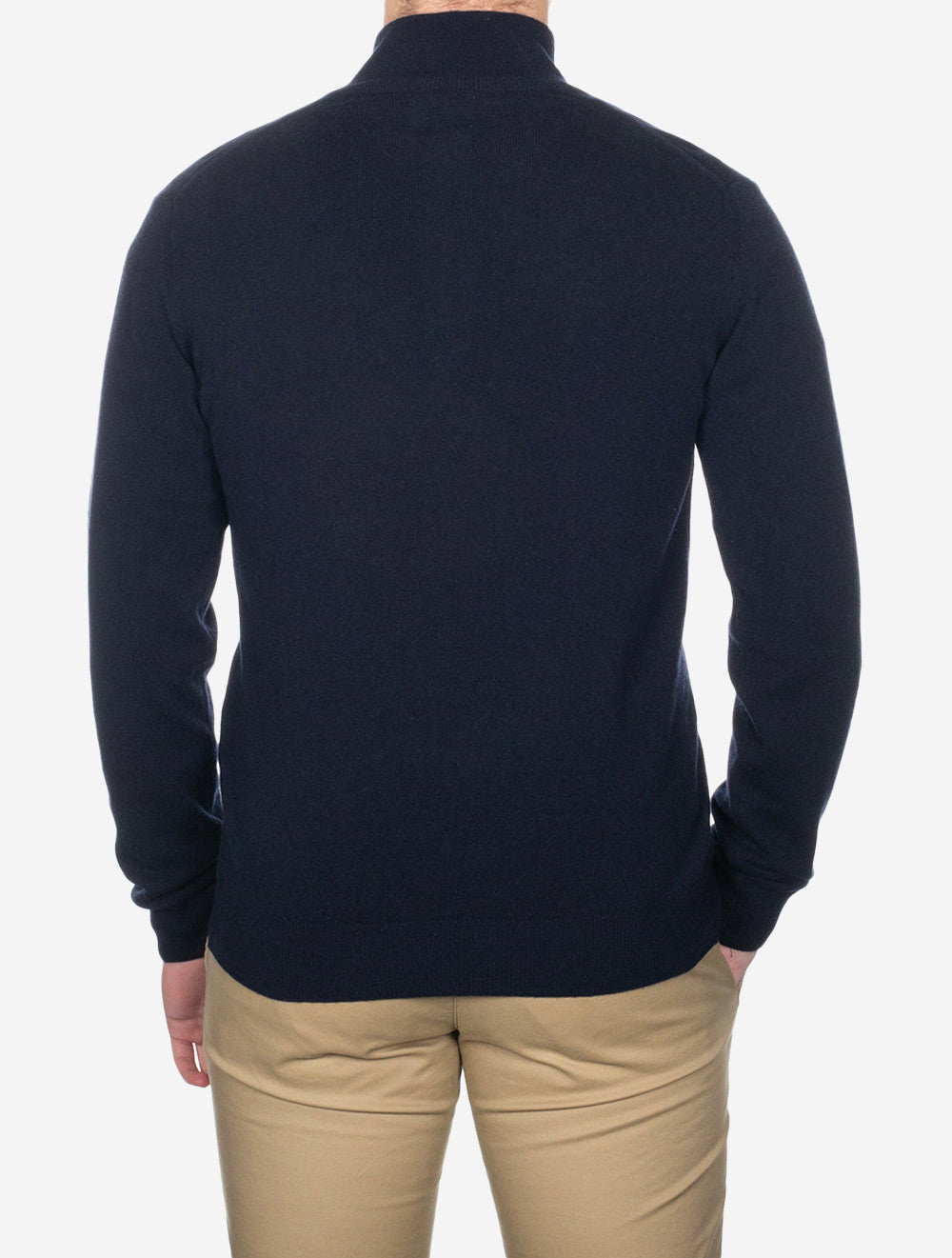 Gant Superfine Lambswool Half Zip Marine AI2