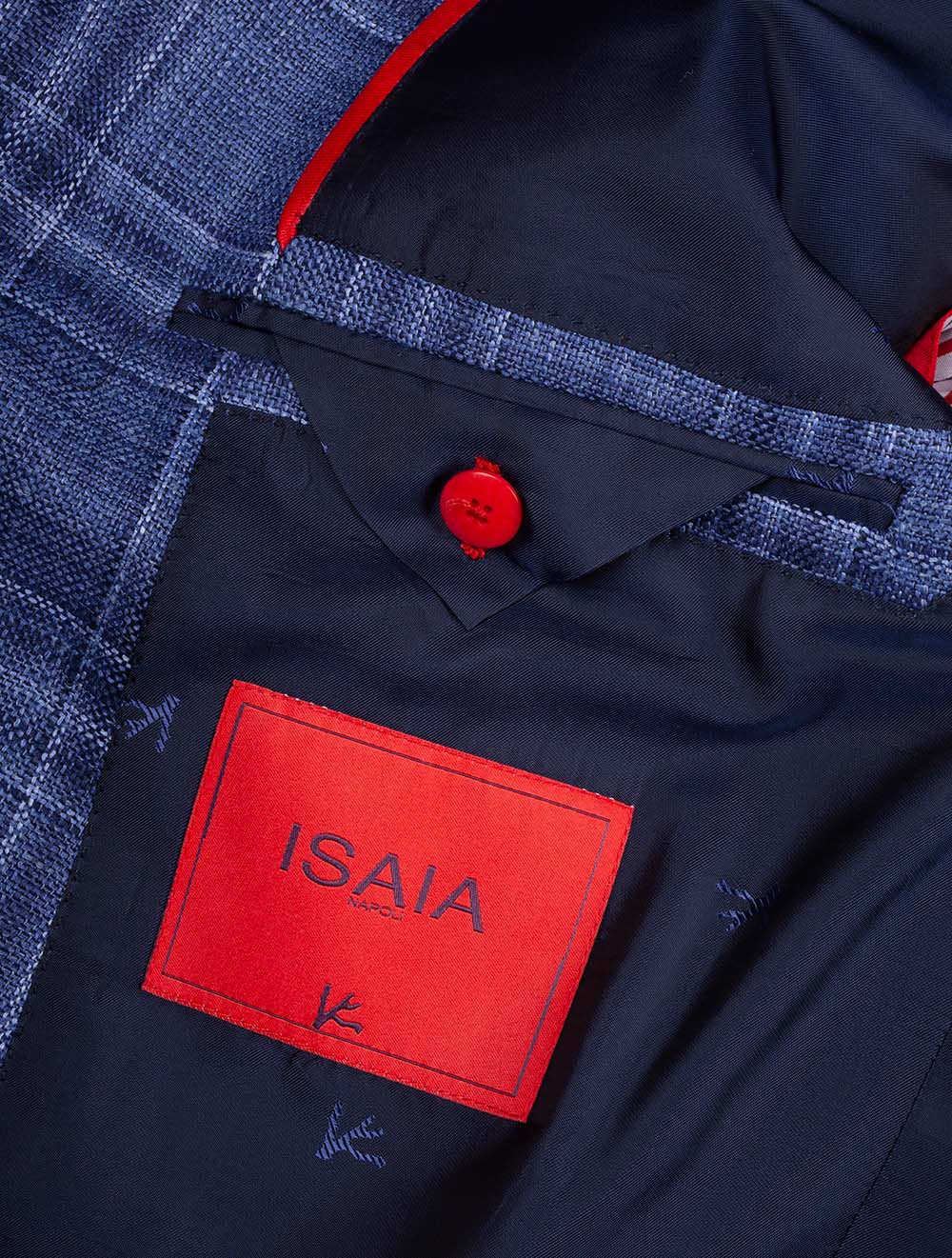 Isaia Galles Over Check Sports Jacket Blue AI4