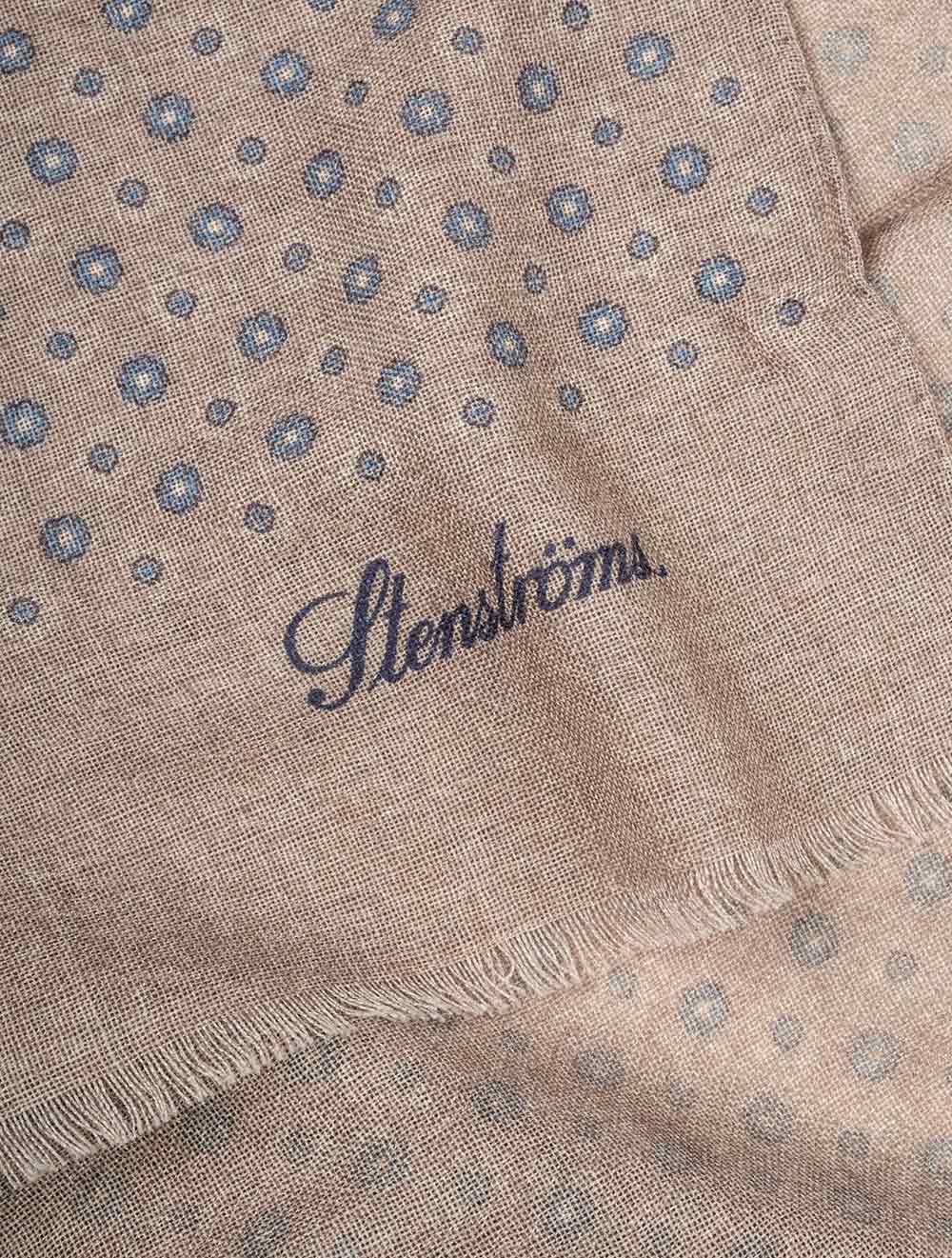 Stenstroms Patterned Wool Scarf Beige AI1