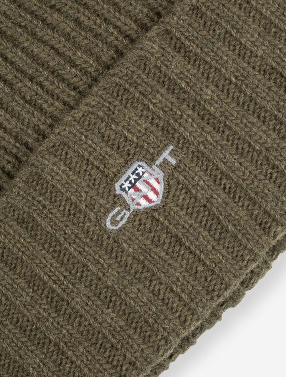 Unisex Shield Wool Beanie Juniper Green