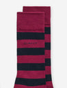 Gant Barstripe And Solid Socks 2 Pack Rich Wine AI1