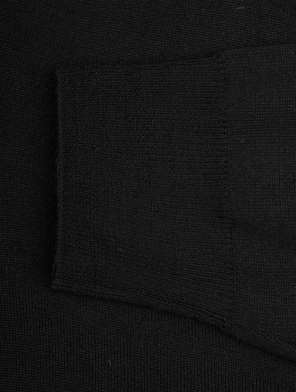 Long Sleeve Polo Merino Black