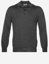 Canali Long Sleeve Polo Merino Grey MI