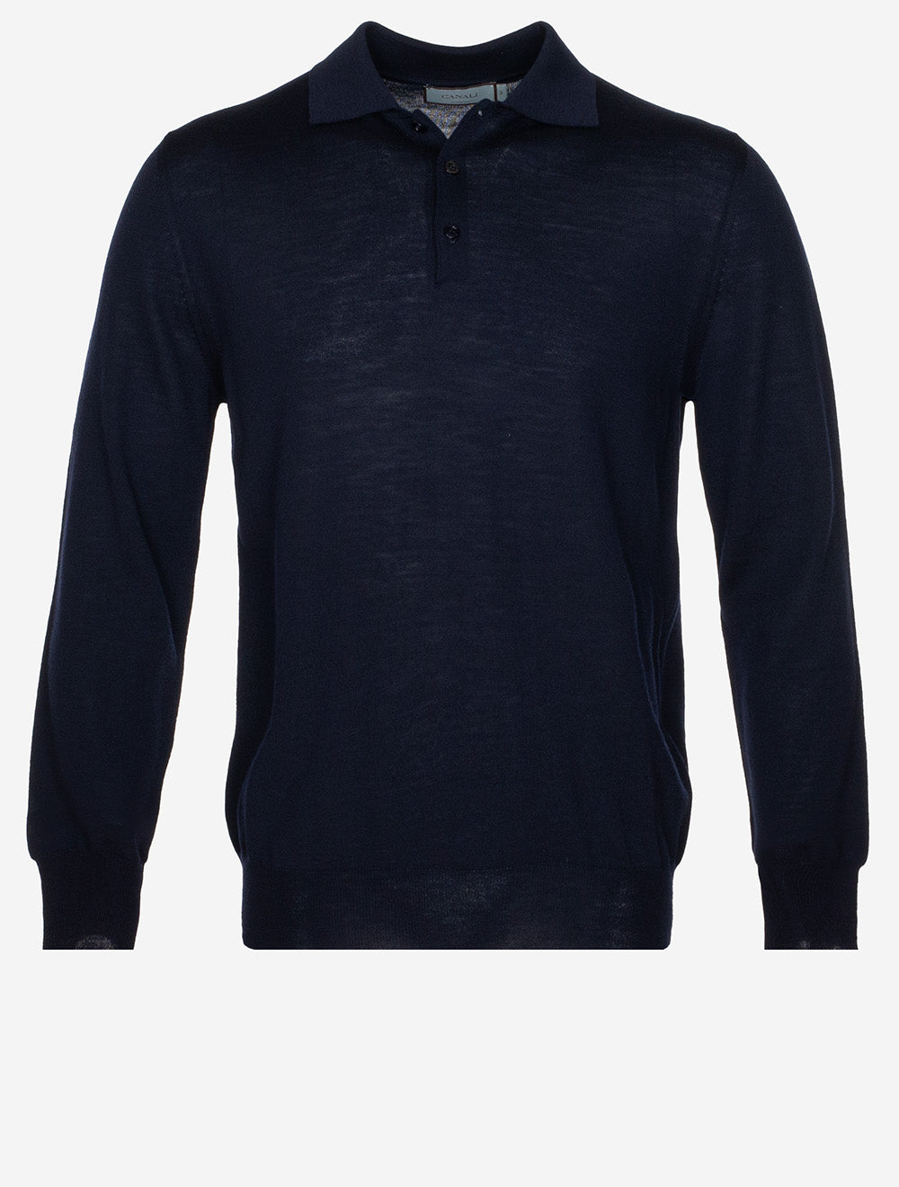 Long Sleeve Polo Merino Navy