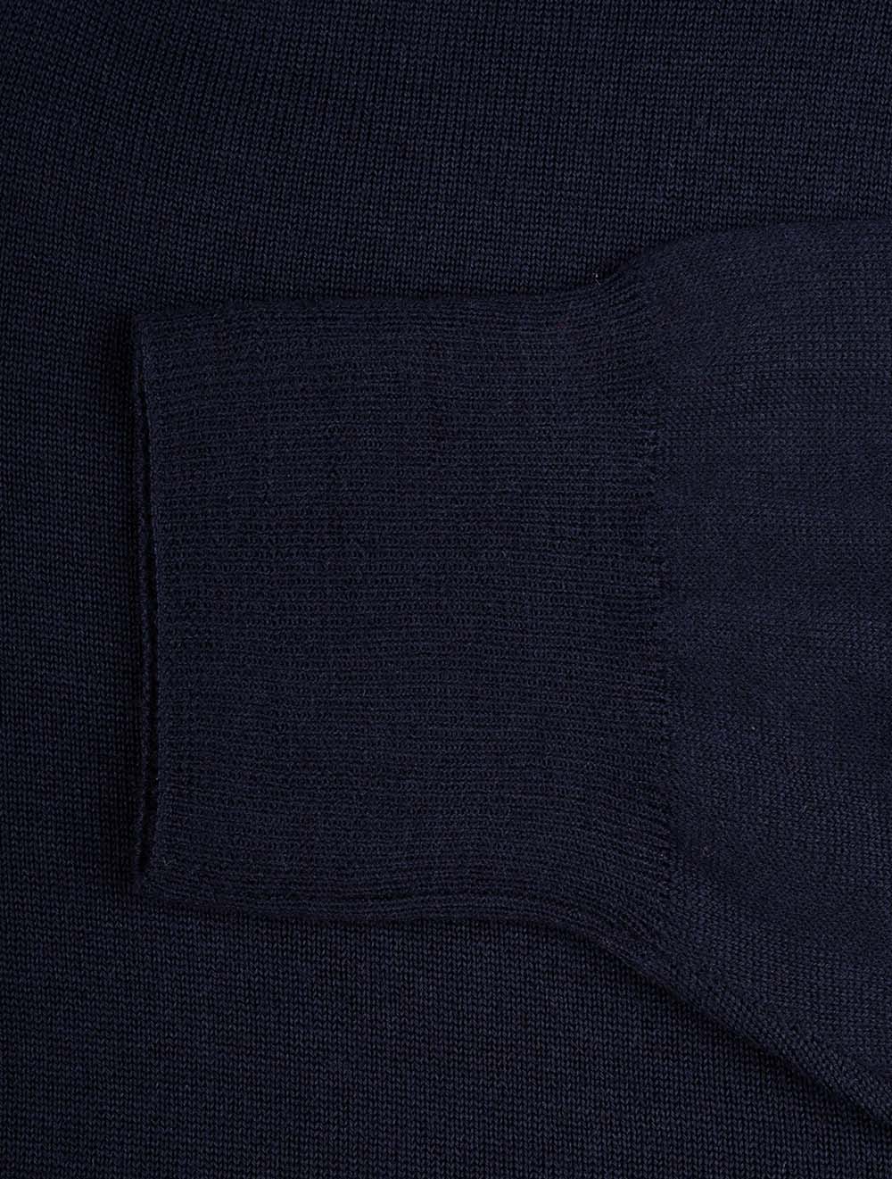 Long Sleeve Polo Merino Navy