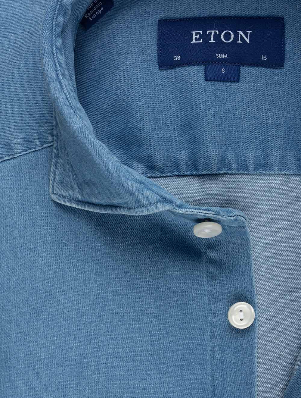 Slim Fit-Hemd aus Denim-Stretch-Baumwolle