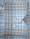 Louis Copeland Check Flannel Slim Fit Blue AI3