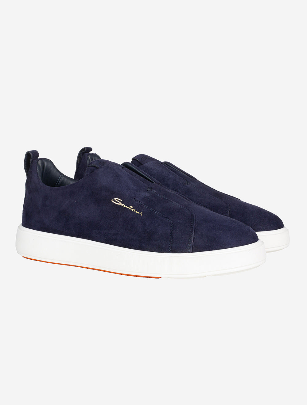 Santoni SANTONI Slip On Suede Sneaker Navy MI