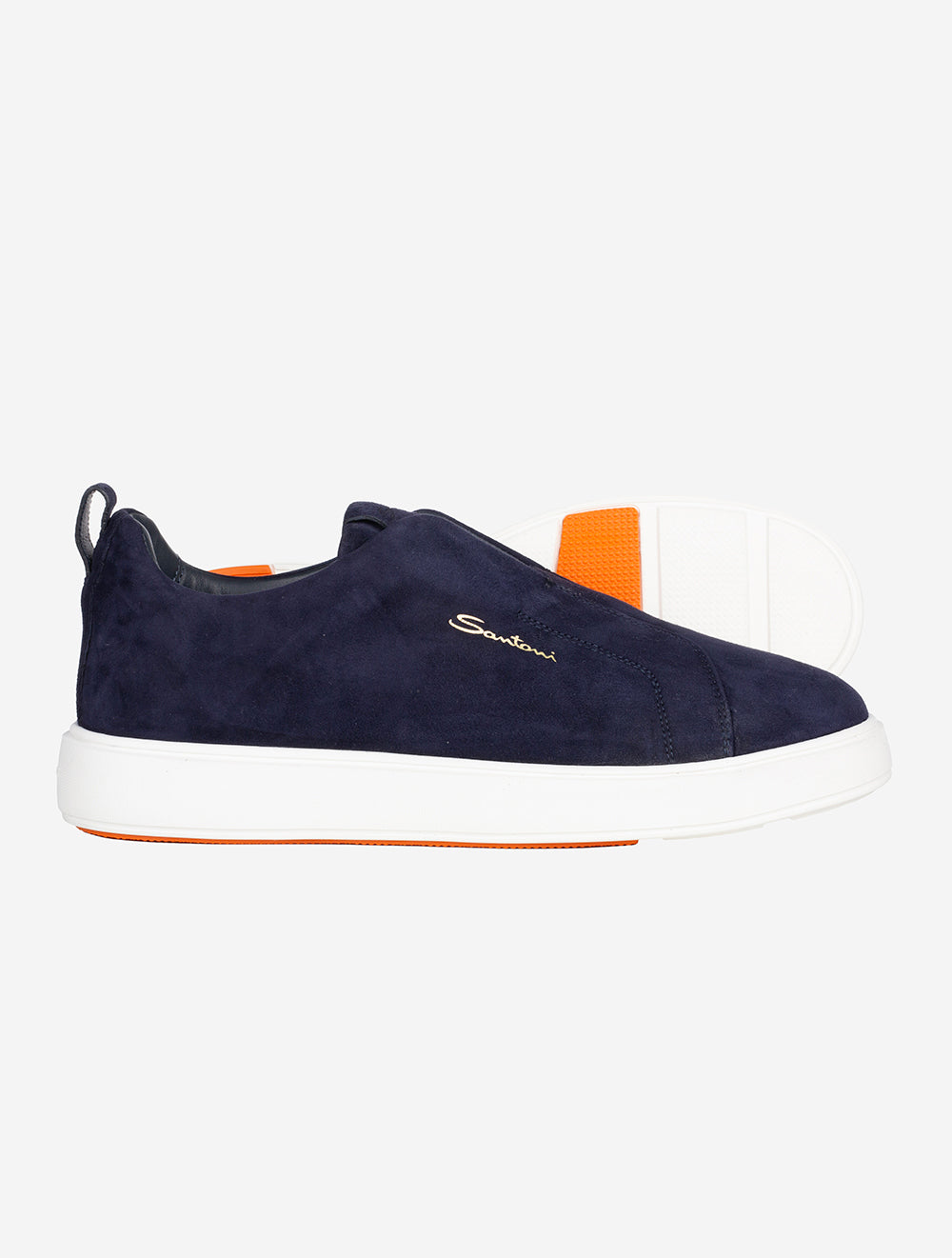 Santoni SANTONI Slip On Suede Sneaker Navy AI1