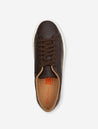 Santoni Tumble Leather Sneaker Dark Brown AI4