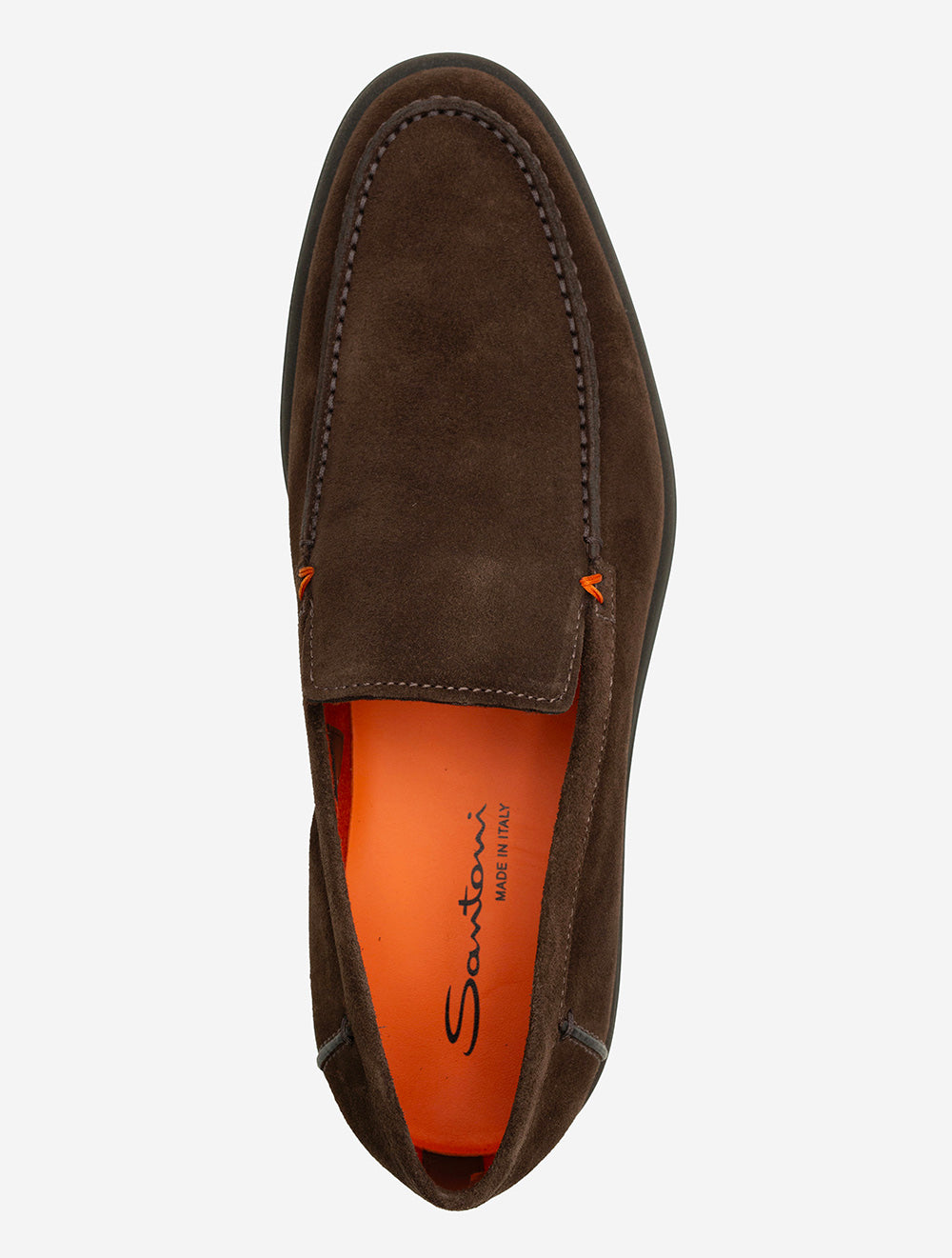 Santoni SANTONI Slip On Tumbled Shoe Dark Brown AI4