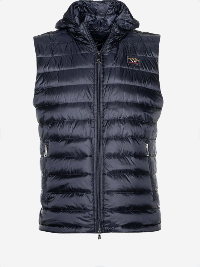 Gilet tissé bleu marine