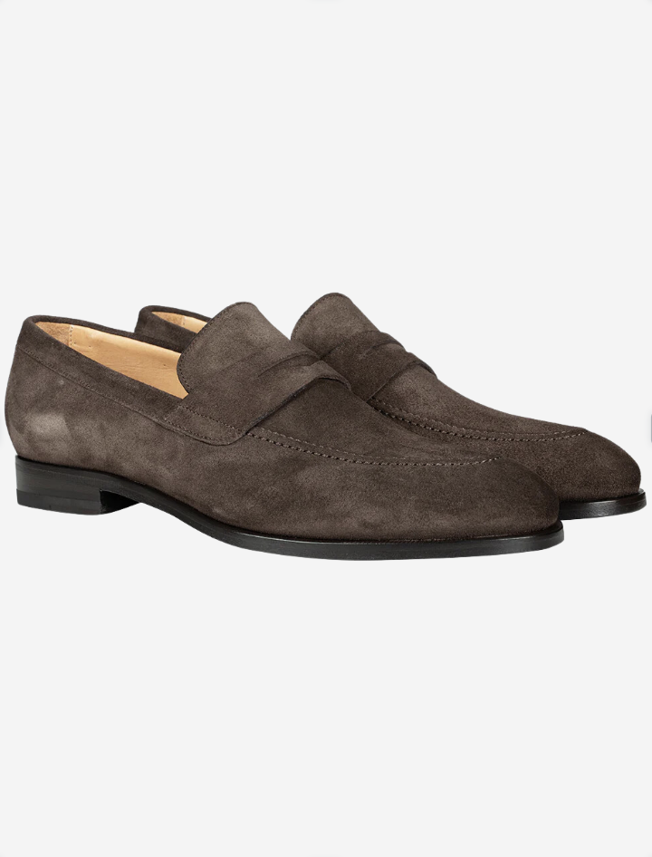 Suede Penny Loafer Brown