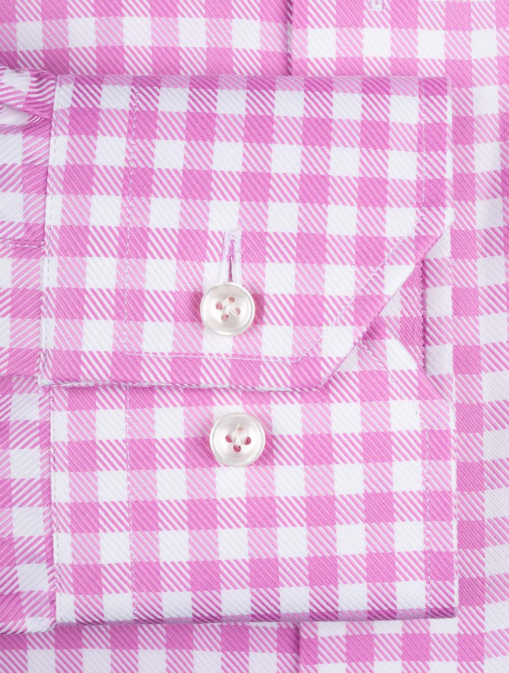 Slim Fit Gingham Check Shirt Pink