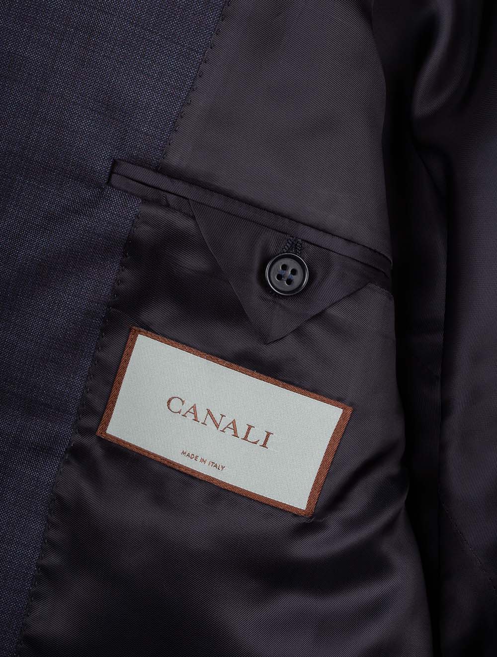 Canali Slub Finished Suit Blue AI4