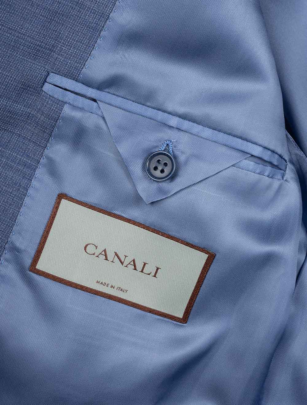 Canali Slub Finished Suit Sky Blue AI4