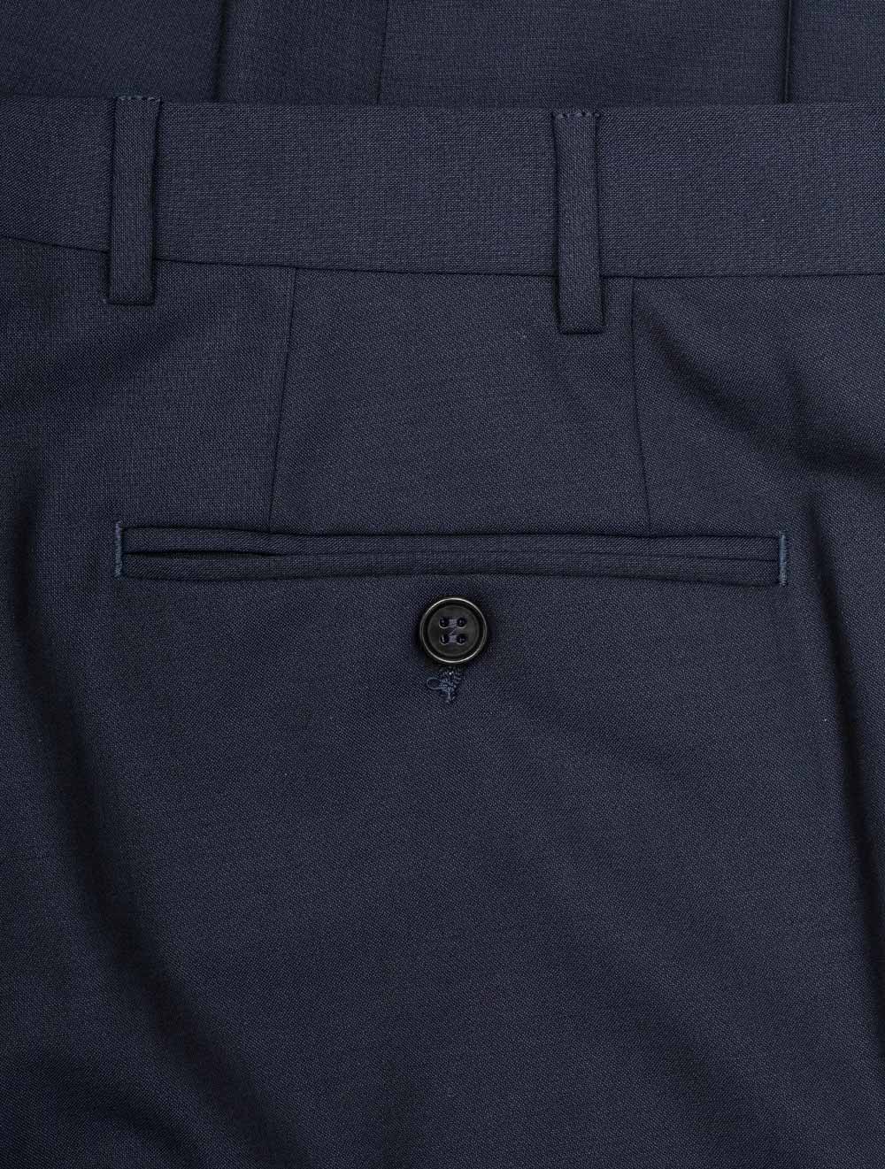 Canali Wool Trousers Navy AI3