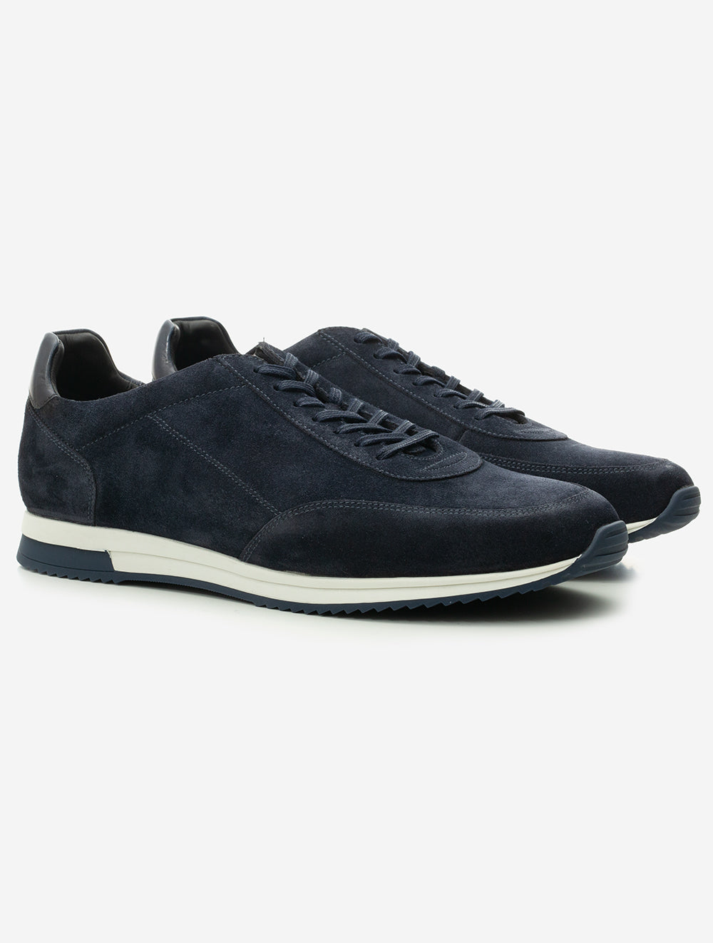 Loake Shoe Makers Bannister Suede Trainer Navy MI