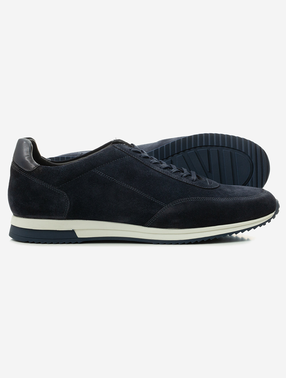 Loake Shoe Makers Bannister Suede Trainer Navy AI1