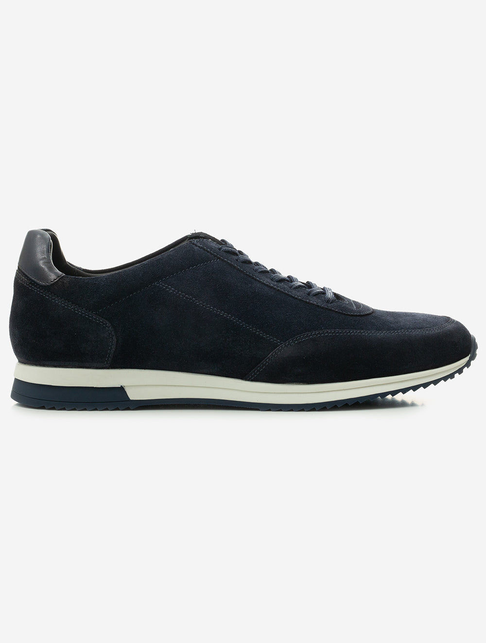 Loake Shoe Makers Bannister Suede Trainer Navy AI2