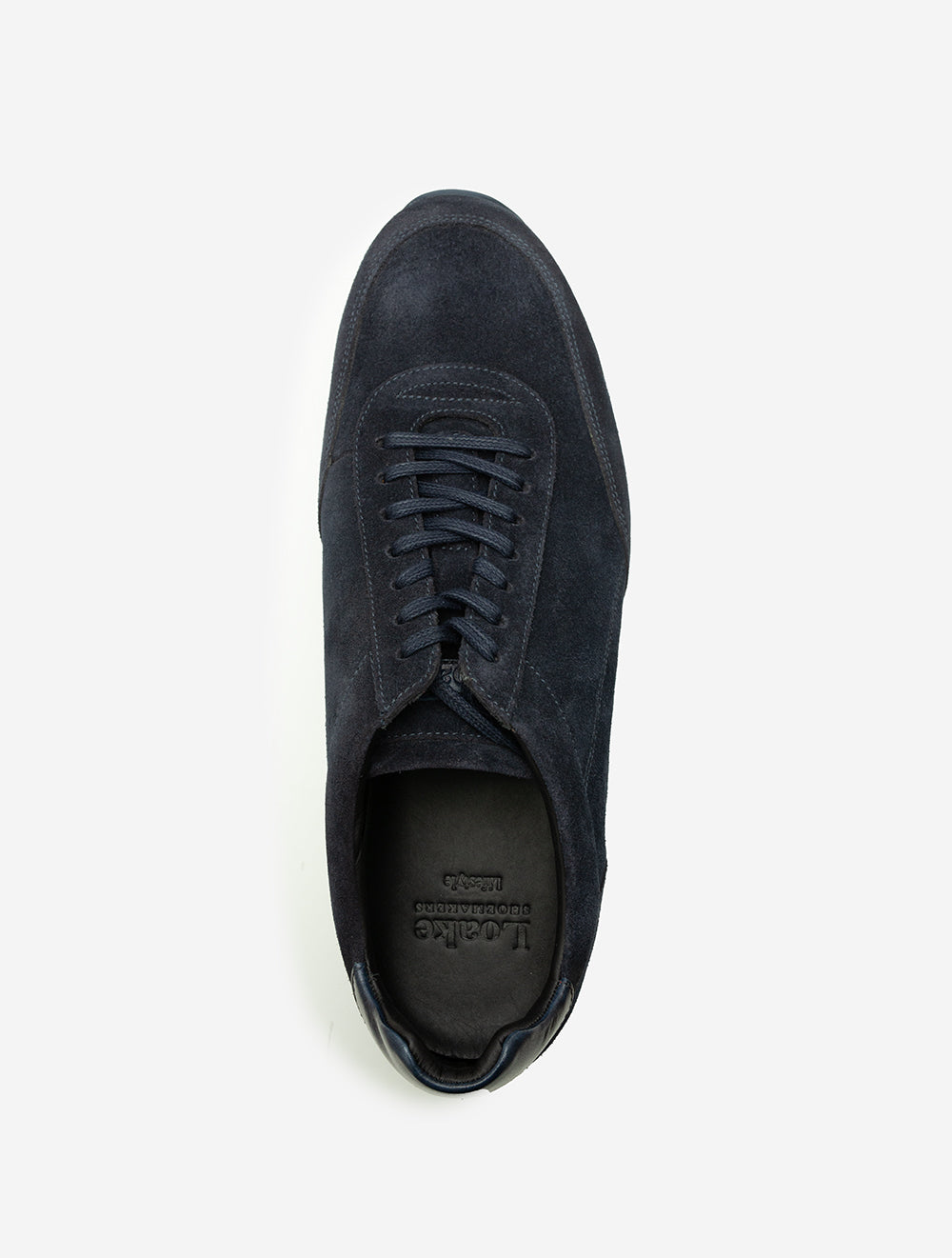 Loake Shoe Makers Bannister Suede Trainer Navy AI4