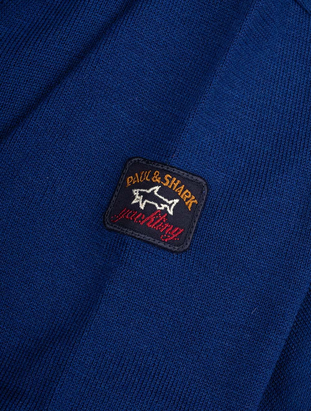 Paul And Shark Mockneck Half Zip Knitwear Blue AI3