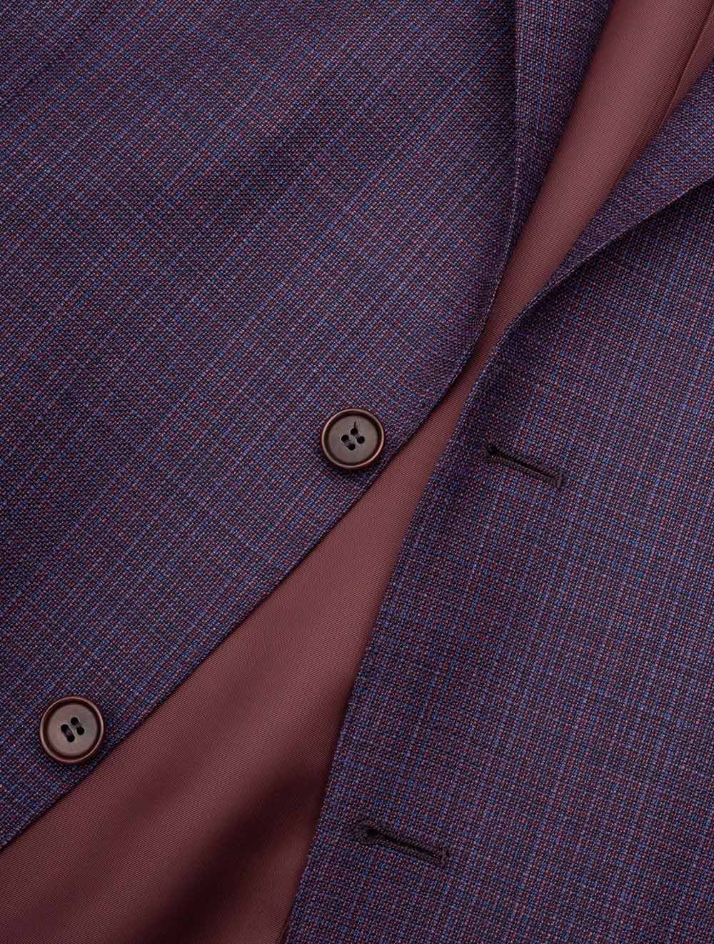 Canali Micro Pattern Jacket Plum AI2