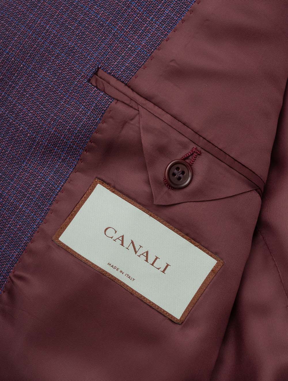 Canali Micro Pattern Jacket Plum AI4