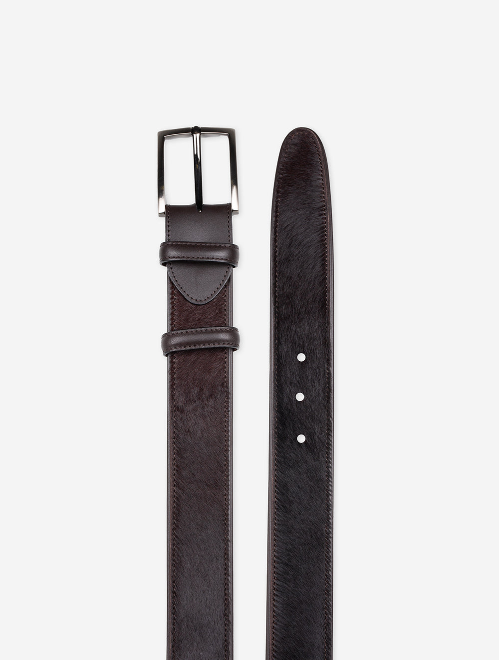 Pony Hair Belt Chocolate