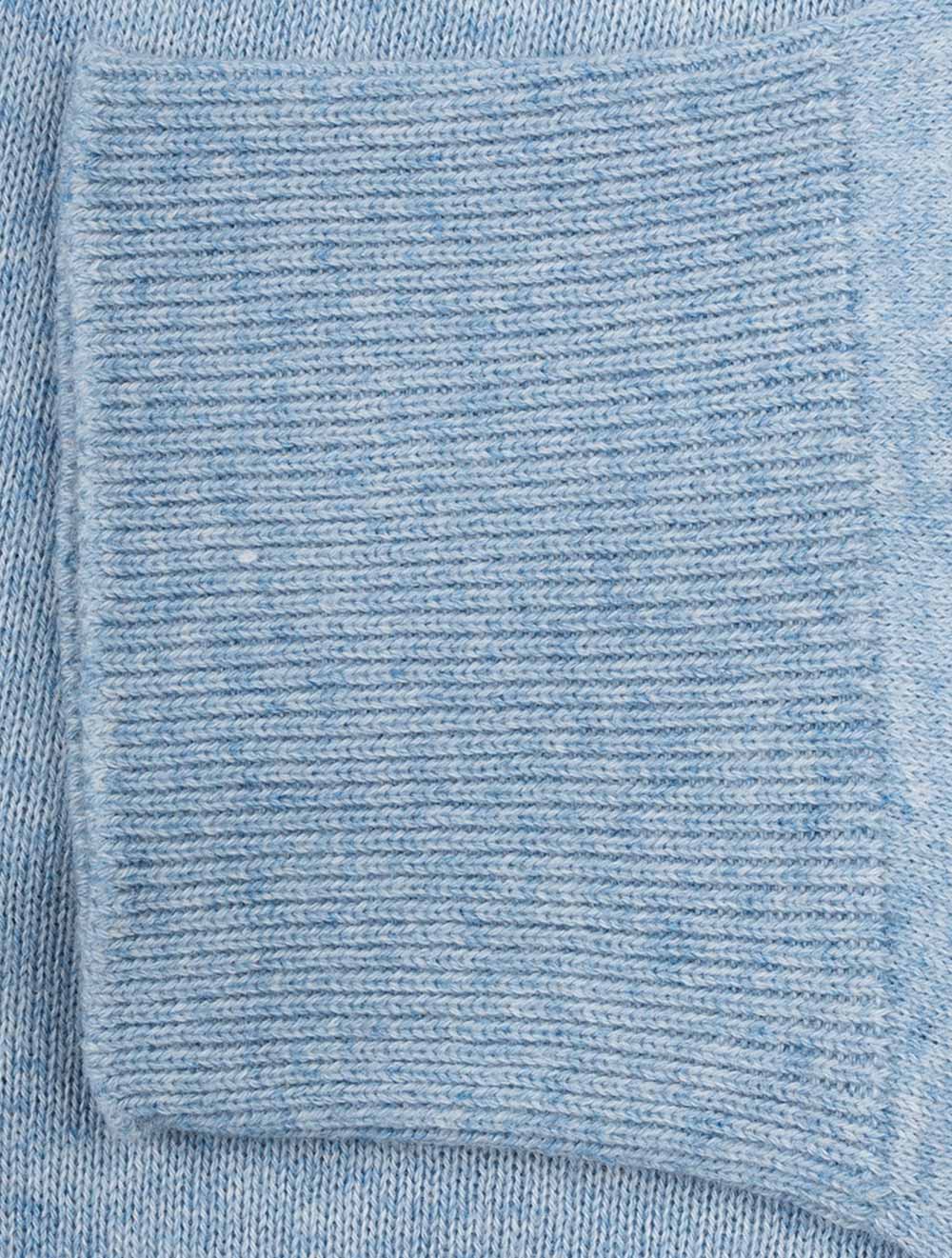 Louis Copeland Knit Long Sleeve Polo Blue AI5