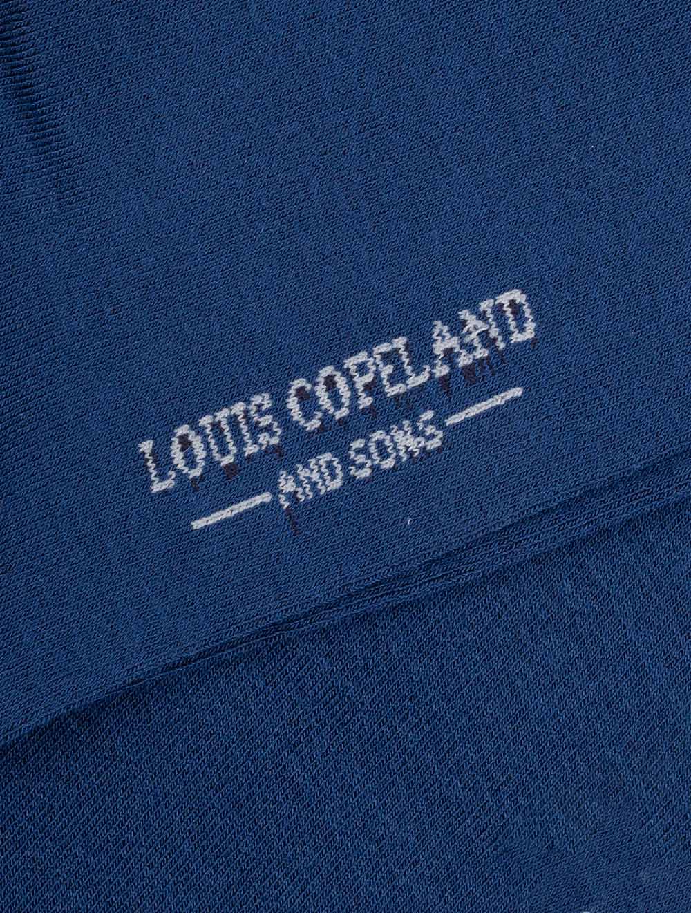 Louis Copeland Plain Bamboo Socks Indigo AI1