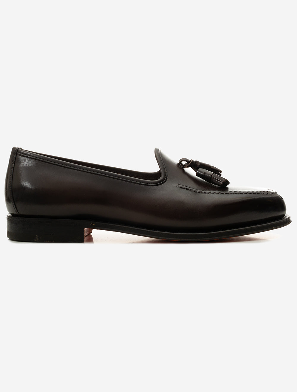 Leather Tassle Loafer Dark Brown