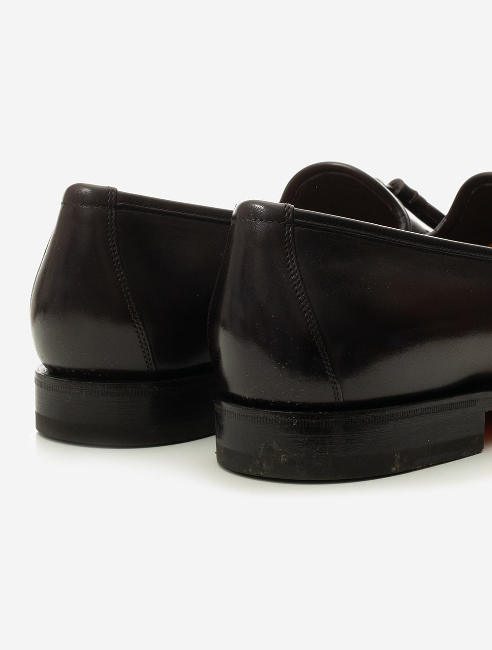 Leather Tassle Loafer Dark Brown