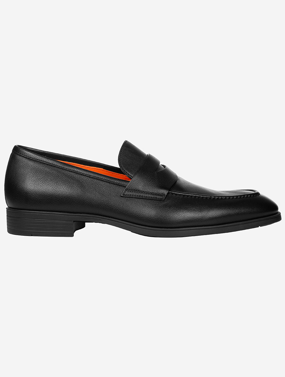 Leather Penny Loafer Shoe Black