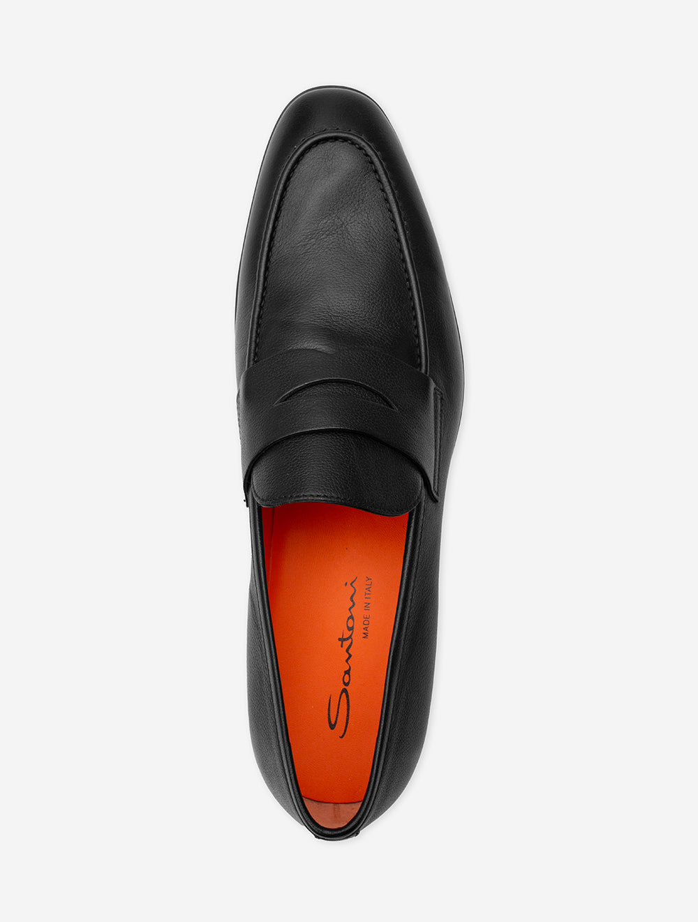 Leather Penny Loafer Shoe Black