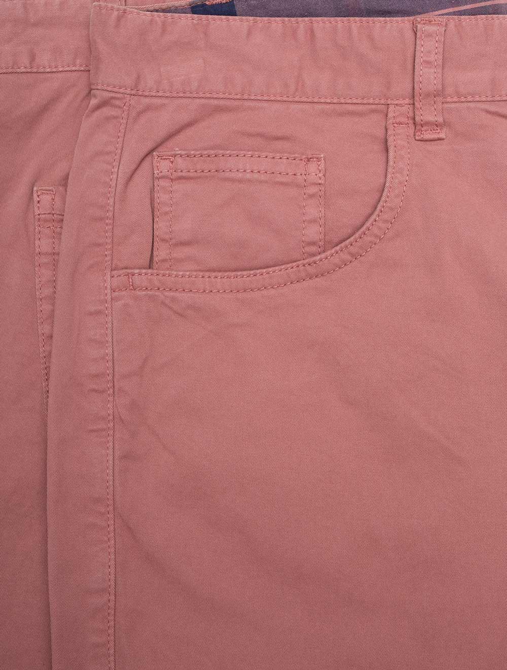 Short en sergé surteint argile rose