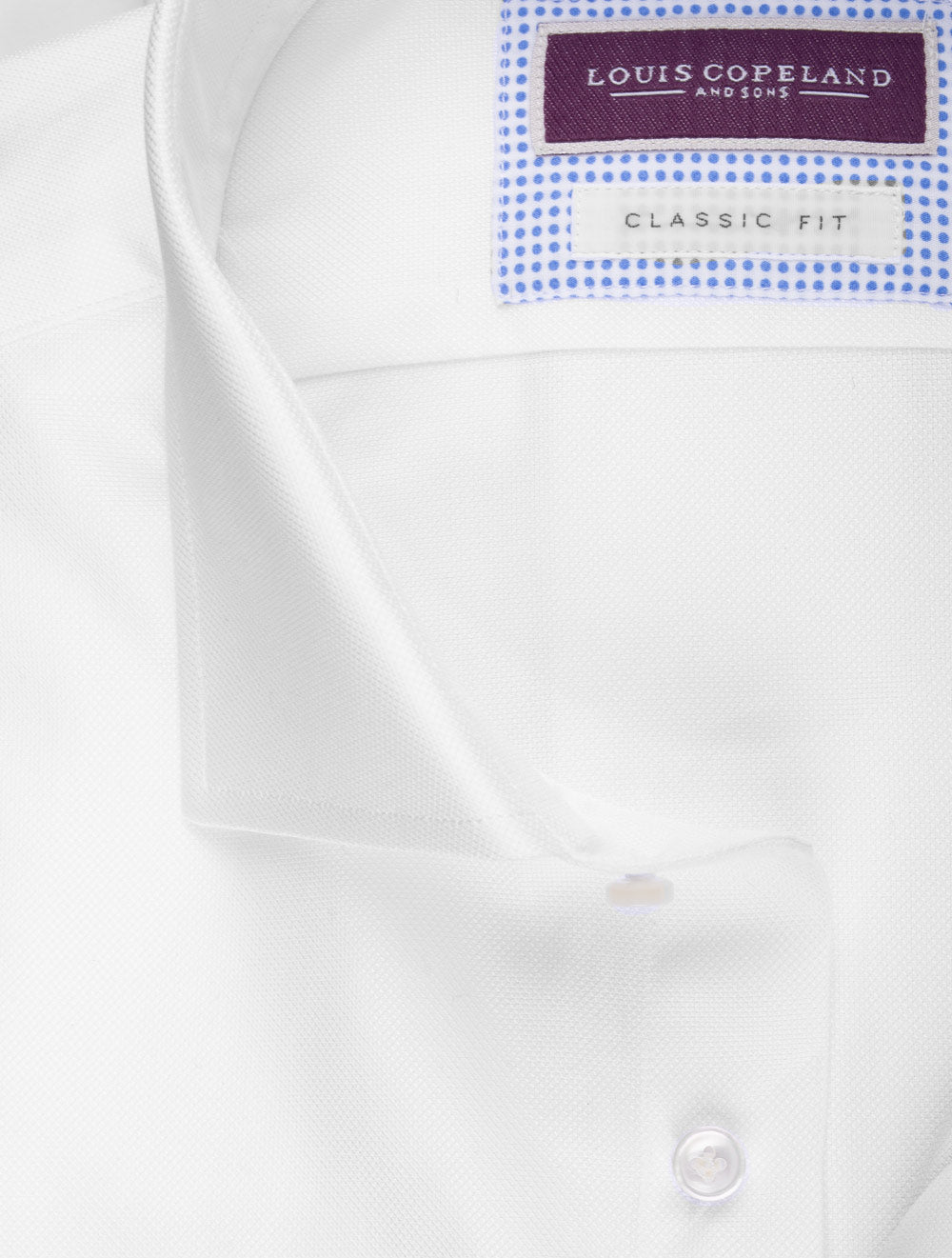 Pinpoint Classic Fit Single Cuff Shirt White