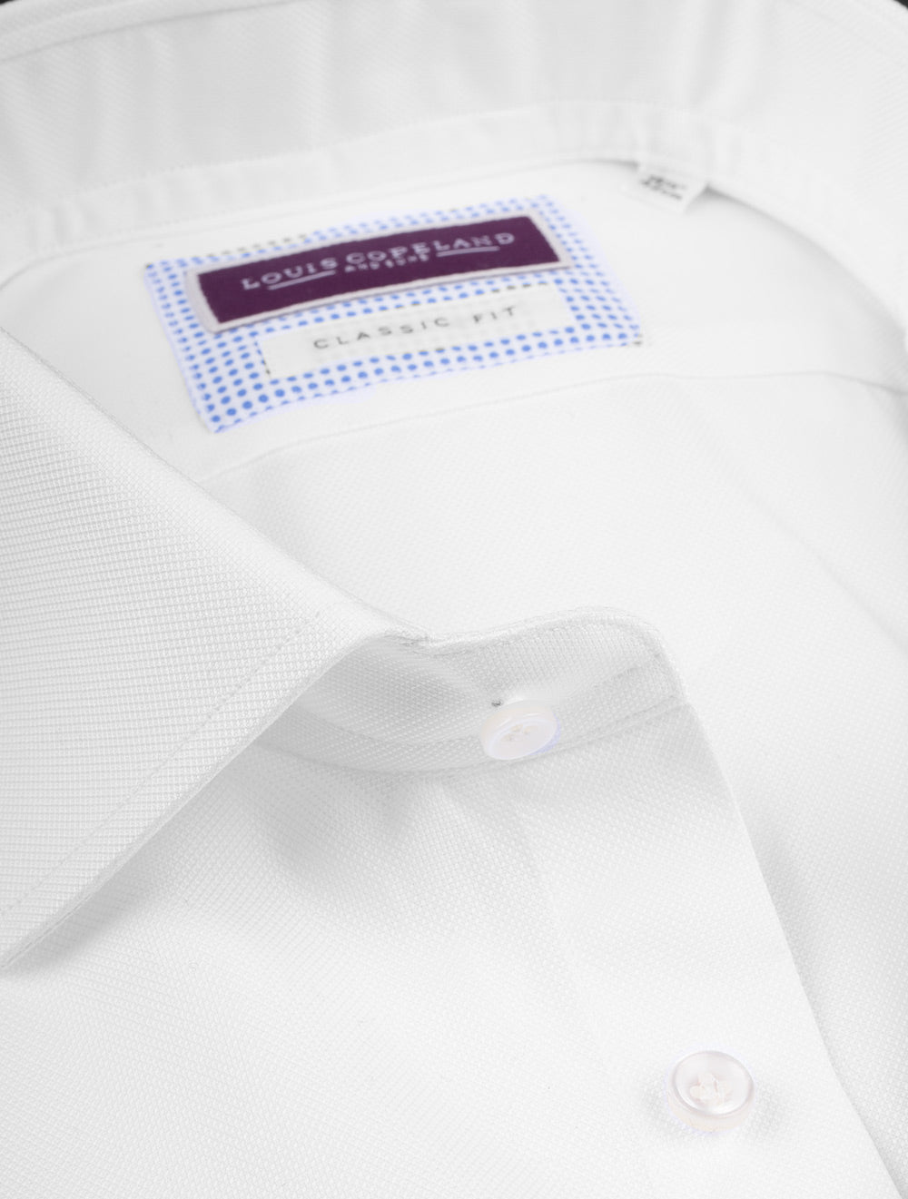 Pinpoint Classic Fit Single Cuff Shirt White