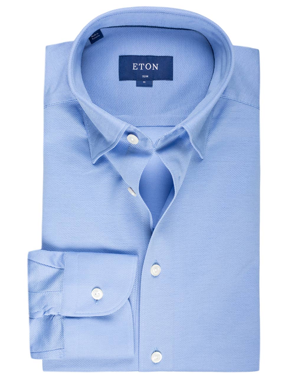 Eton Slim Fit Jersey Casual Shirt Light Blue MI