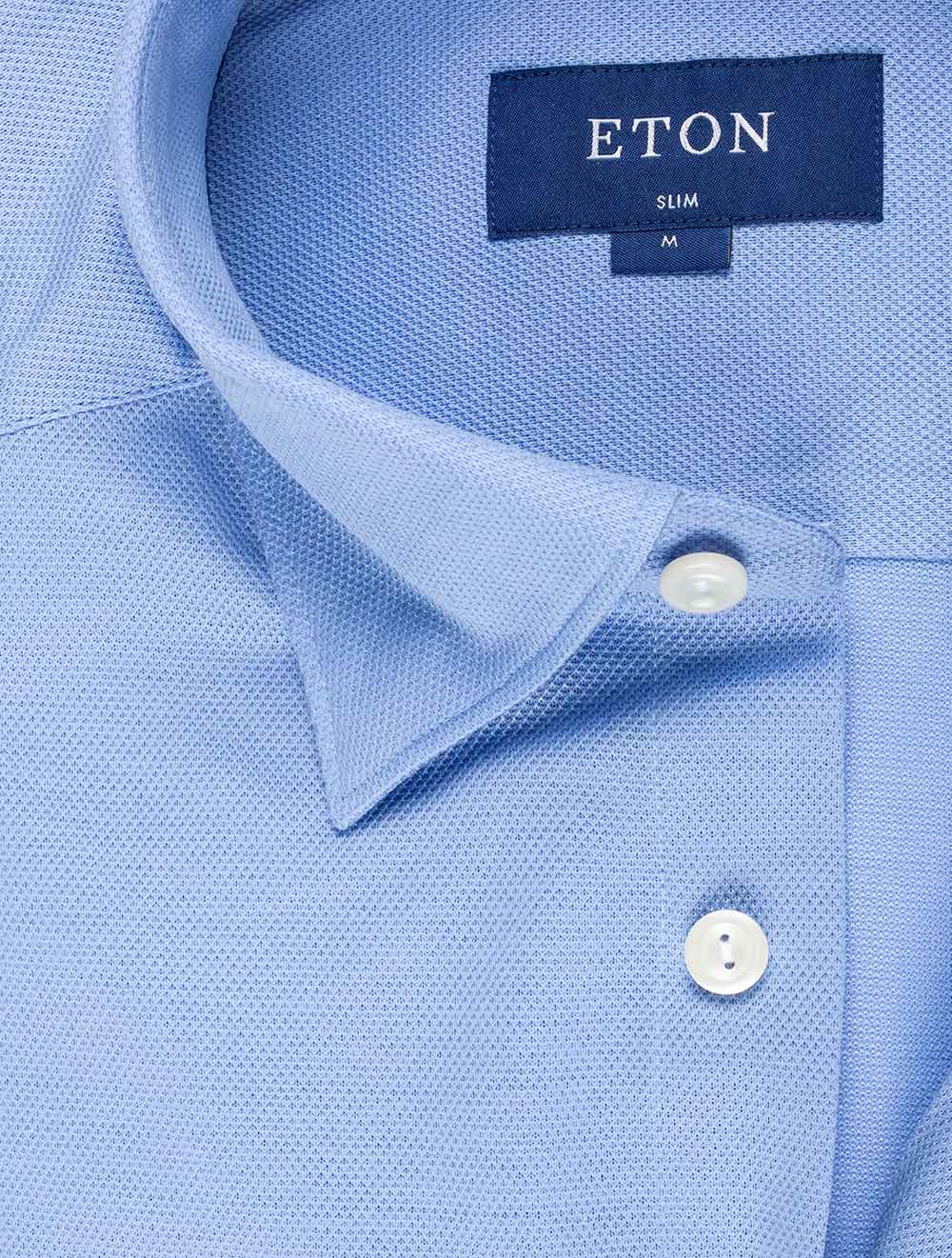  Eton Jersey Shirt Blue