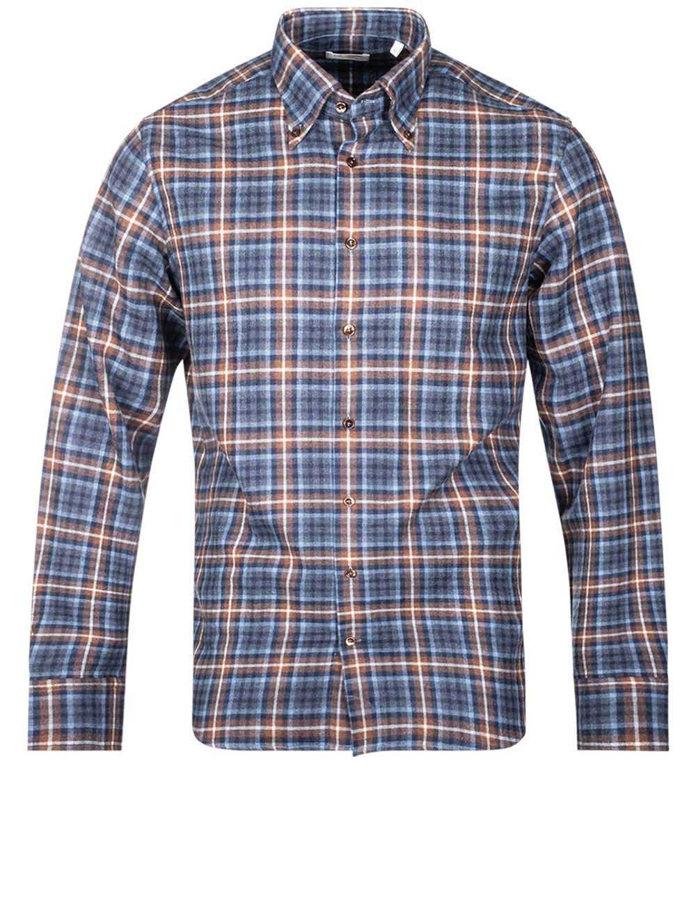 Stenstroms Checked Flannel Shirt Brown MI