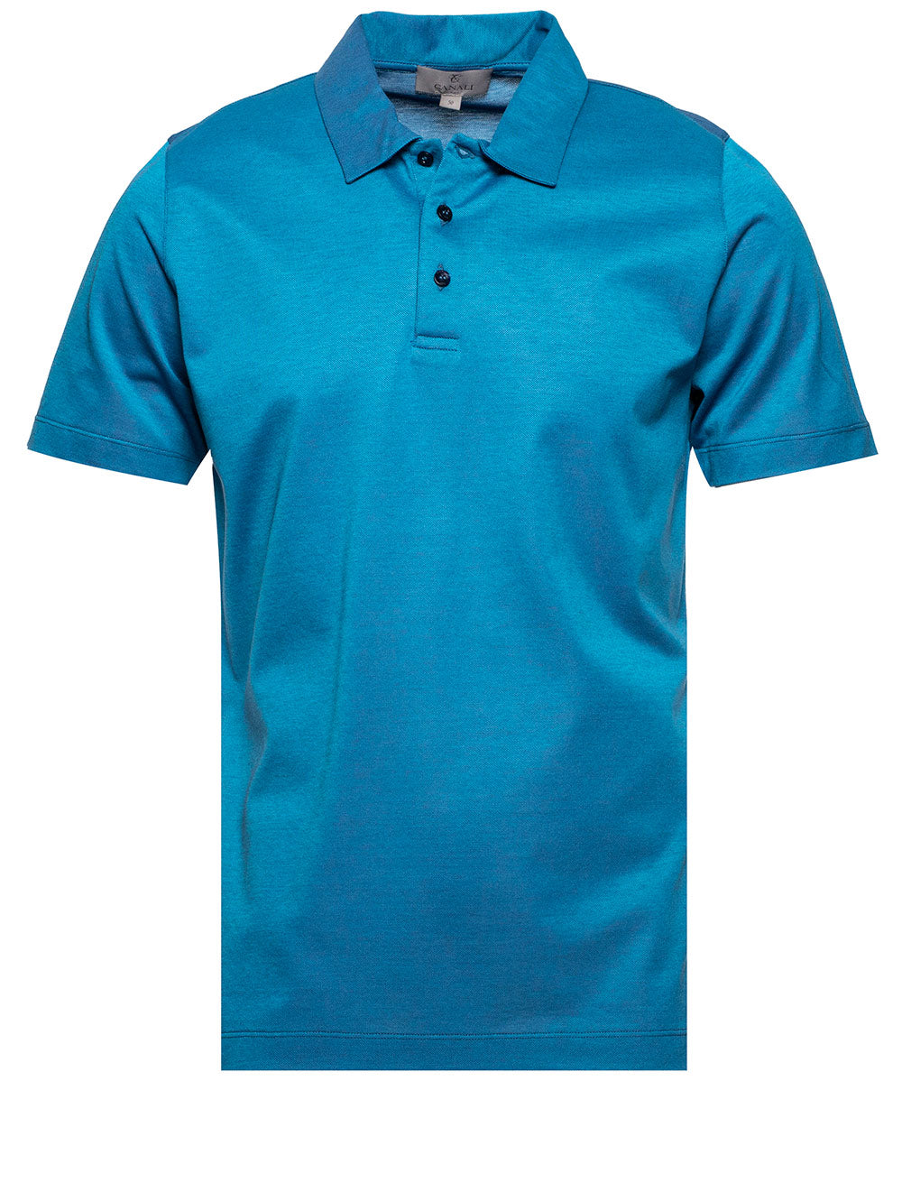 Canali Pique Polo Shirt Teal MI