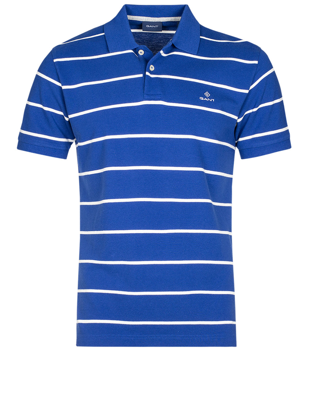 Gant Br Stripe Pique Short Sleeve Rugger College Blue MI