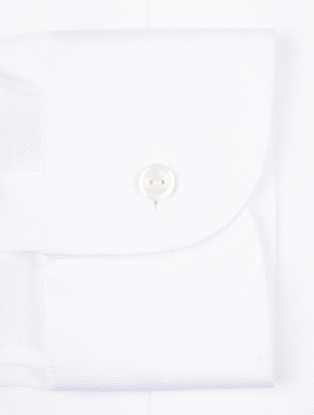 Slim Pique Jersey Slim Shirt White