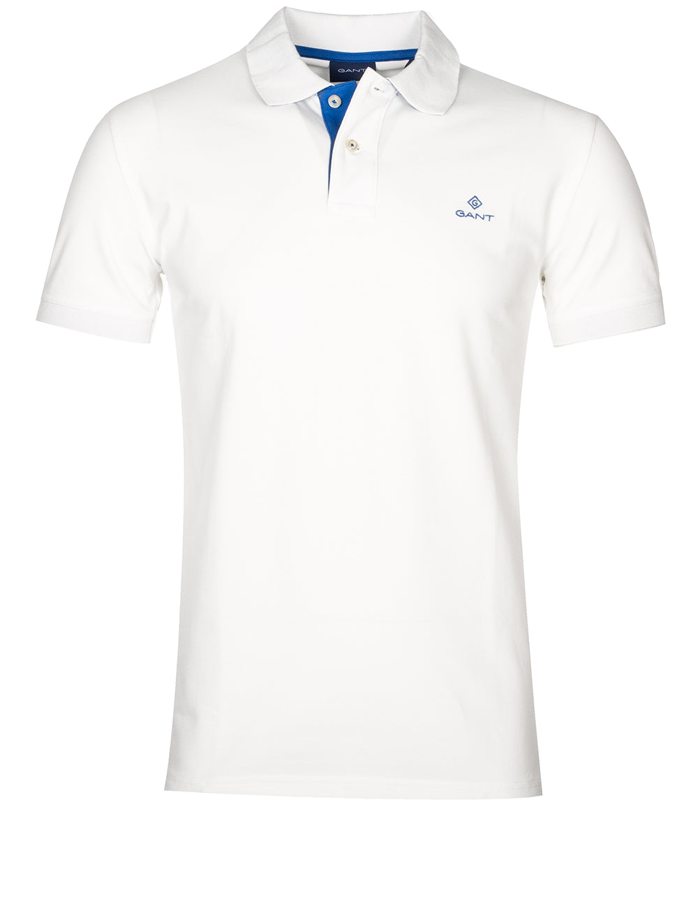 Gant Contrast Collar Piqué Polo Shirt Eggshell MI