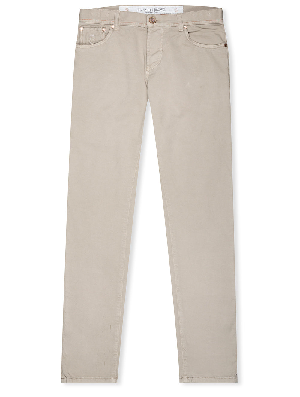 Richard J Brown Luxury Cotton Cashmere Jeans Beige MI