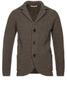 Maurizio Baldassari Cob Stitch Brenta Swacket Turkish Coffee 3 Button Patch Pocket Cardigan 1