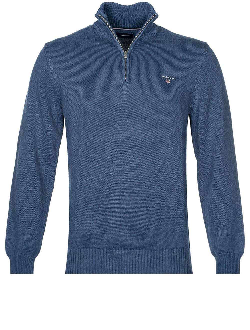 Gant Casual Cotton Half-Zip Sweater Marine Melange MI