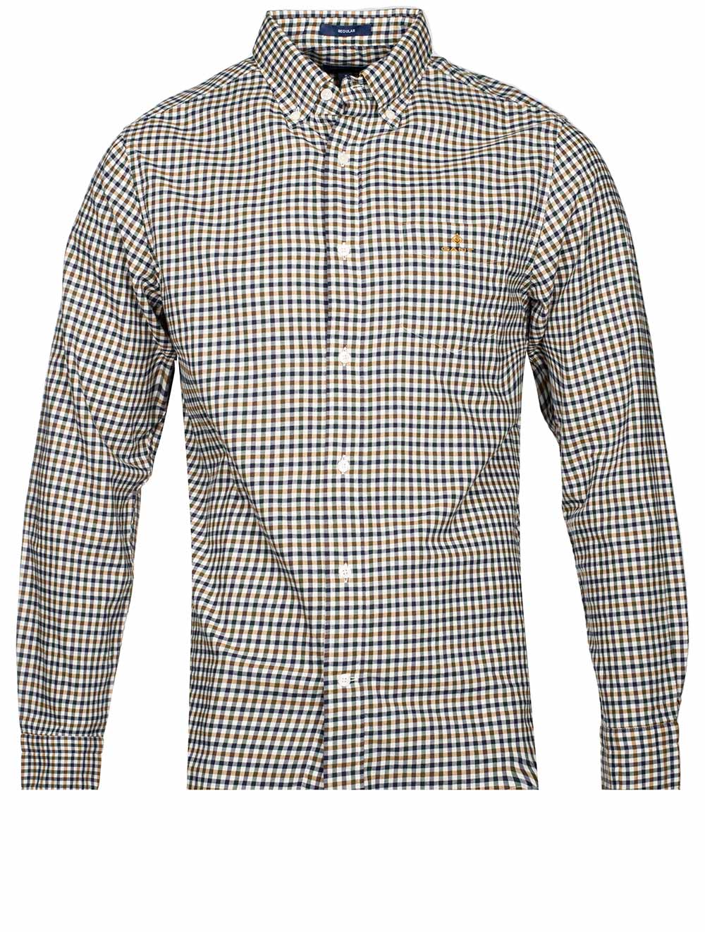 Gant Regular Fit Gingham Twill Shirt Eggshell MI