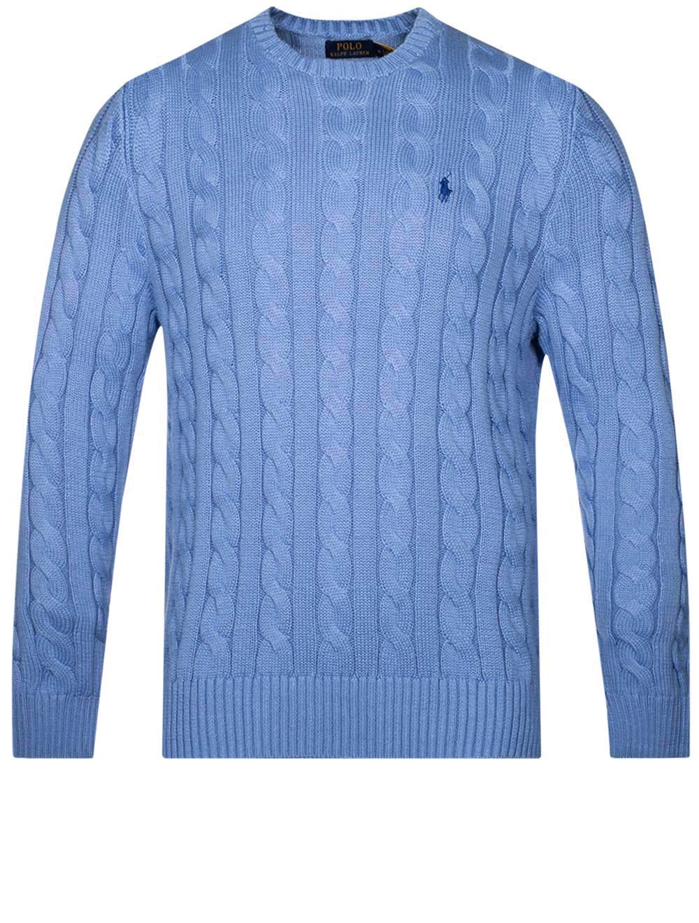 Ralph Lauren Cotton Cable Sweater Blue MI